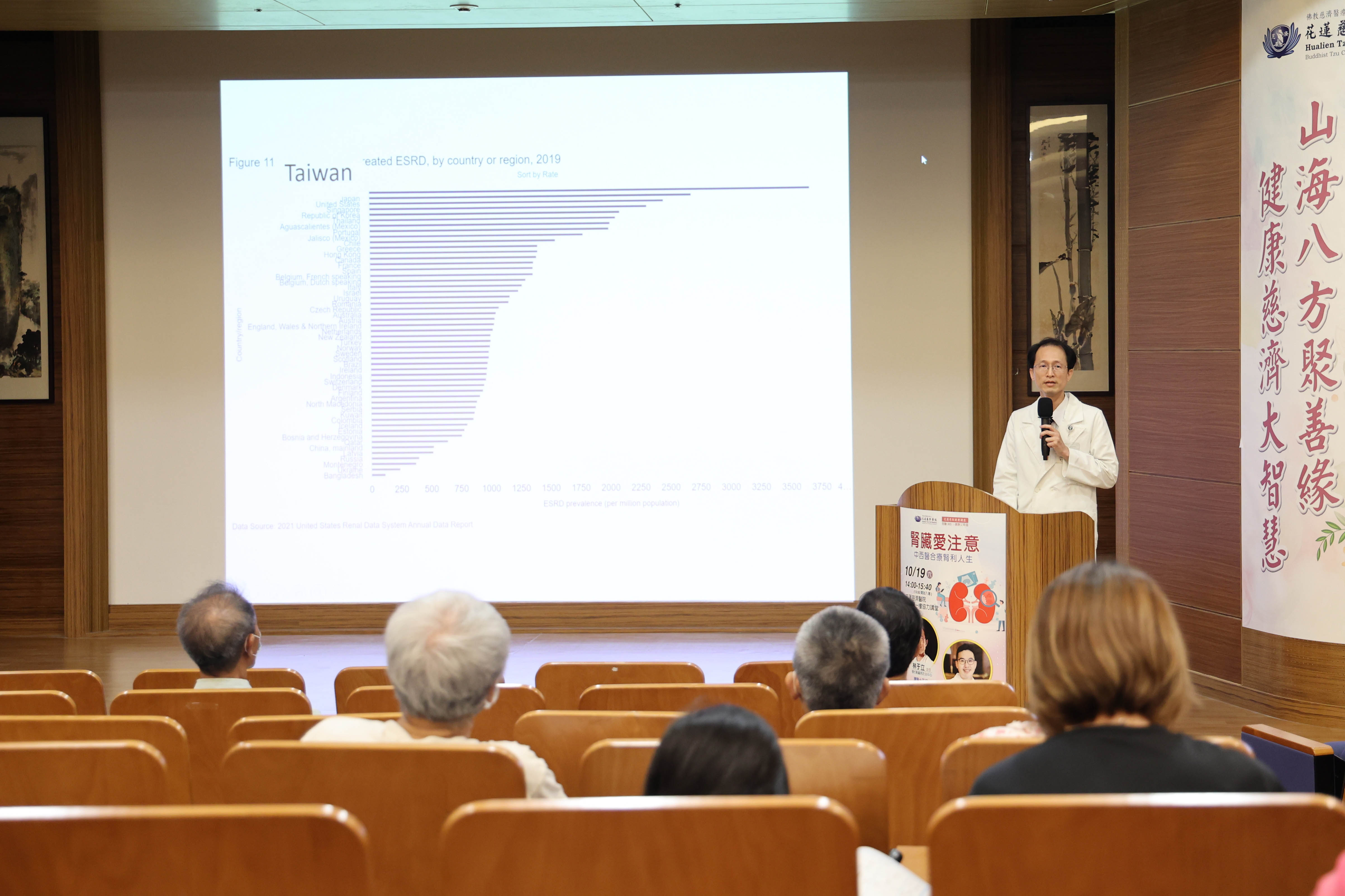 慢性腎臟病防治中心林于立主任分享15項妙招，帶領腎友與民眾一起養成護腎好習慣。