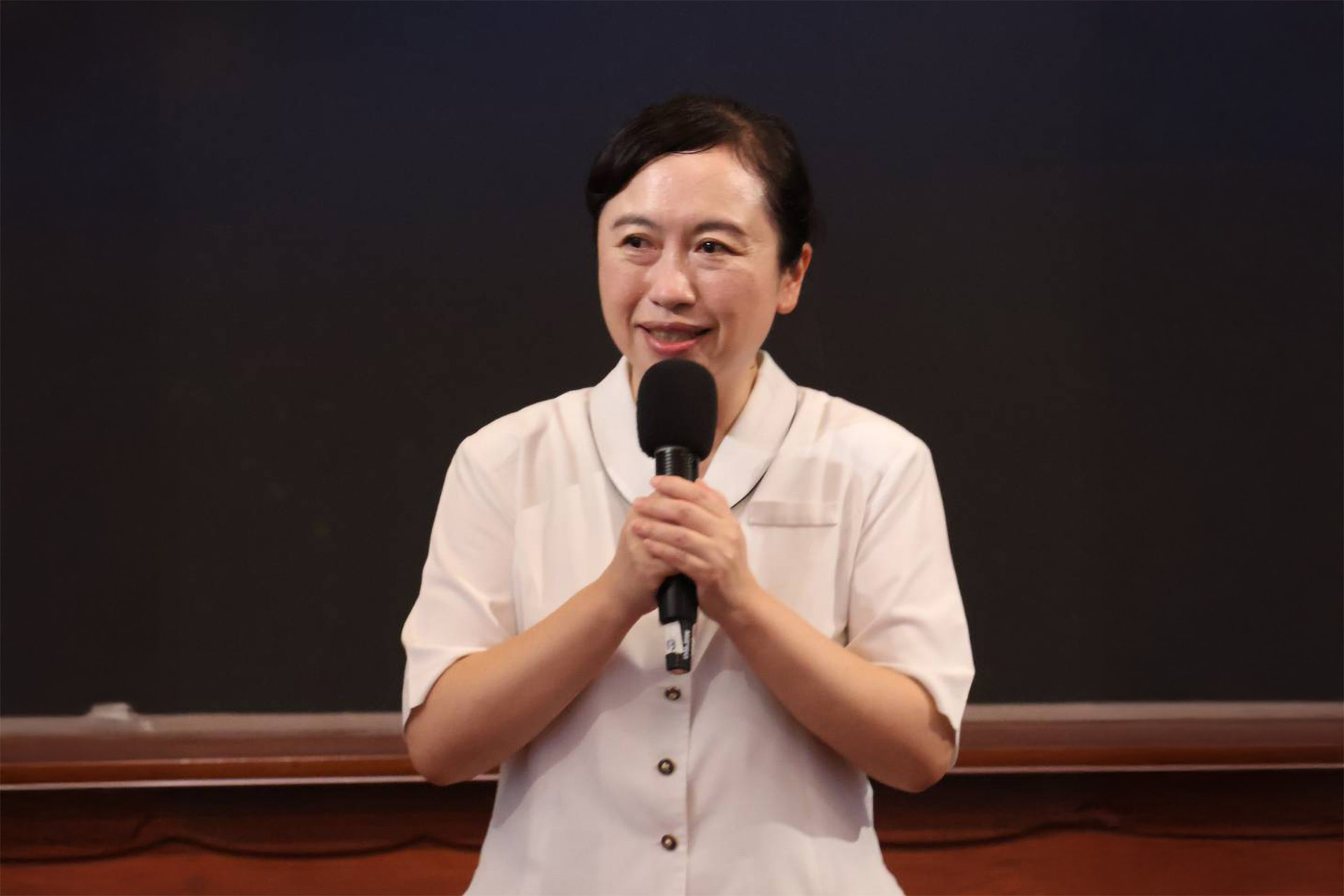 新任校長廖逸貞提出「厚植人文、創新卓越、宏觀國際、共善利他」四大發展目標