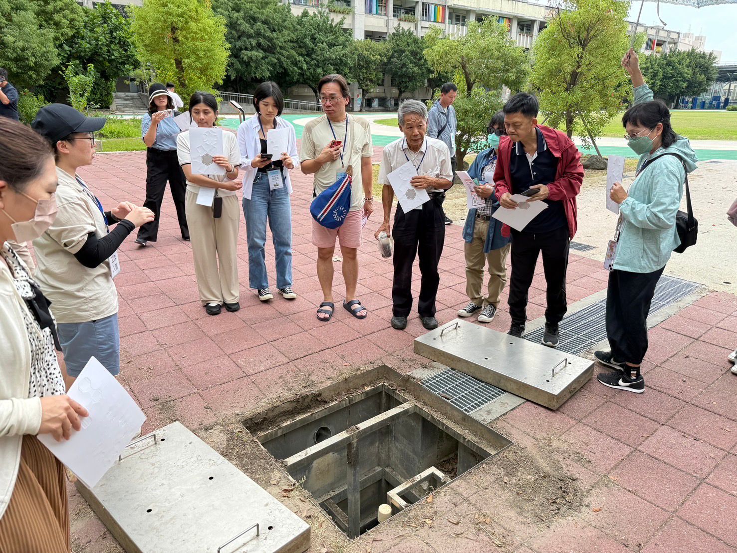 台中大智國小雨水花園設施採訪