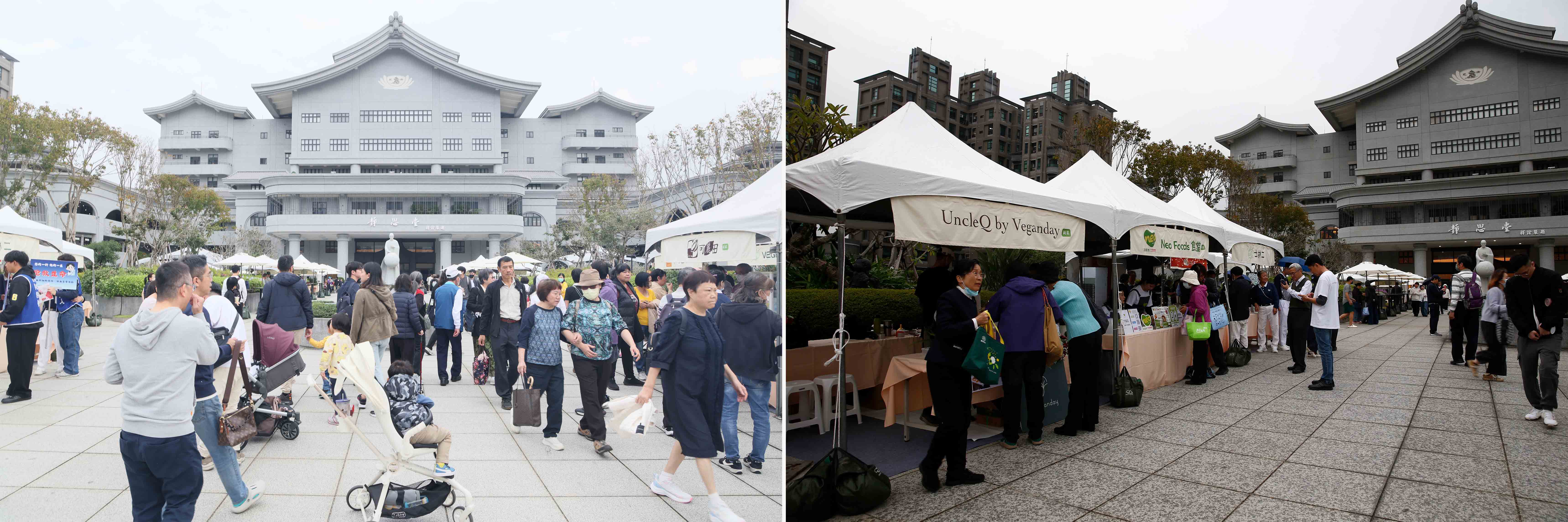 （圖左）活動以「藝術 × 植感 × 心連結」為主題，融合蔬食市集、心靈講座、親子互動與公益行動，打造一場吃喝玩樂兼具感官與心靈的藝文盛會。（圖右）本屆藝術週延續人文關懷與環保理念，透過藝術激發共鳴、蔬食傳遞善意。