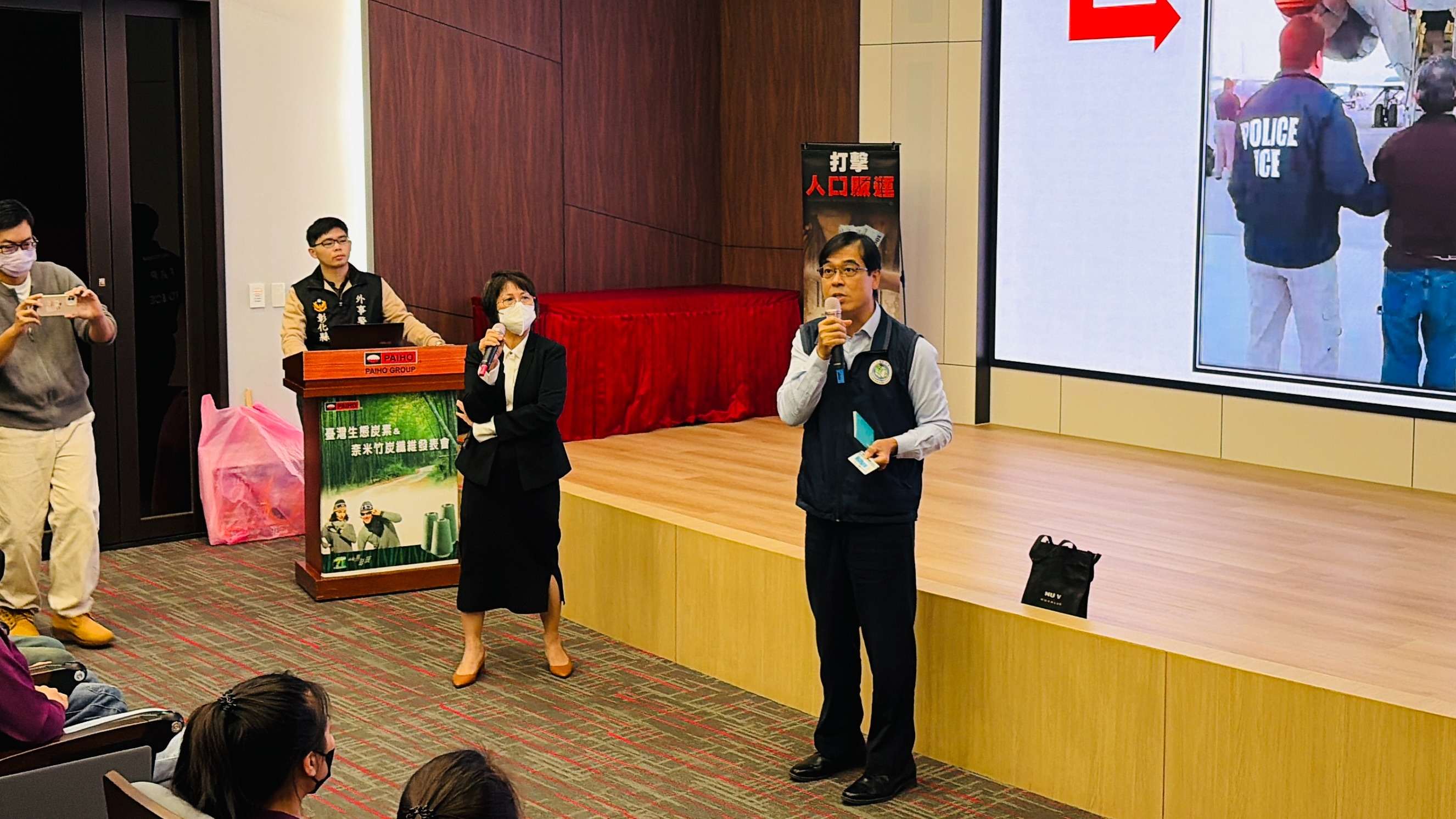 移民署彰化縣服務站站主任陳駿璿呼籲移工朋友切勿因詐騙集團利誘而淪為車手或出售金融帳戶。