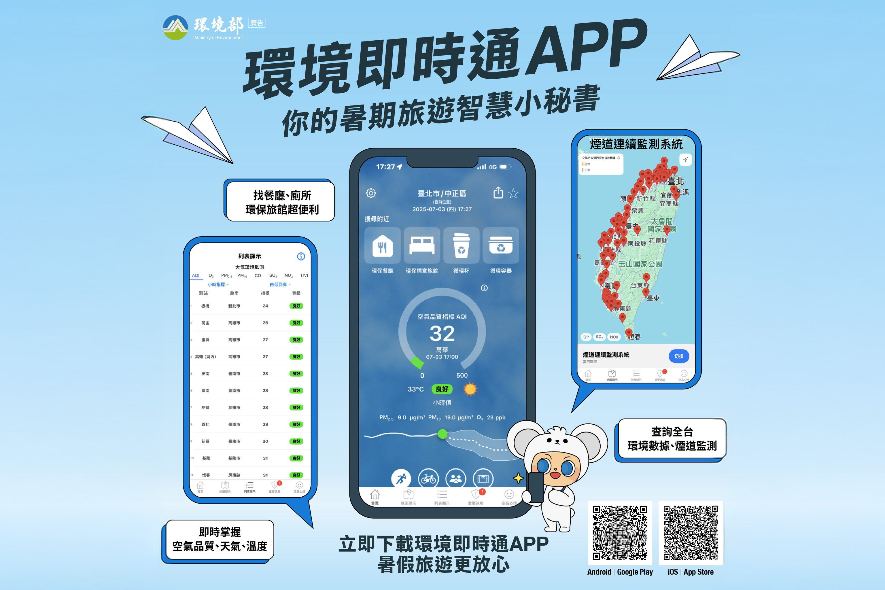 環境即時通APP：你的暑期旅遊智慧小秘書