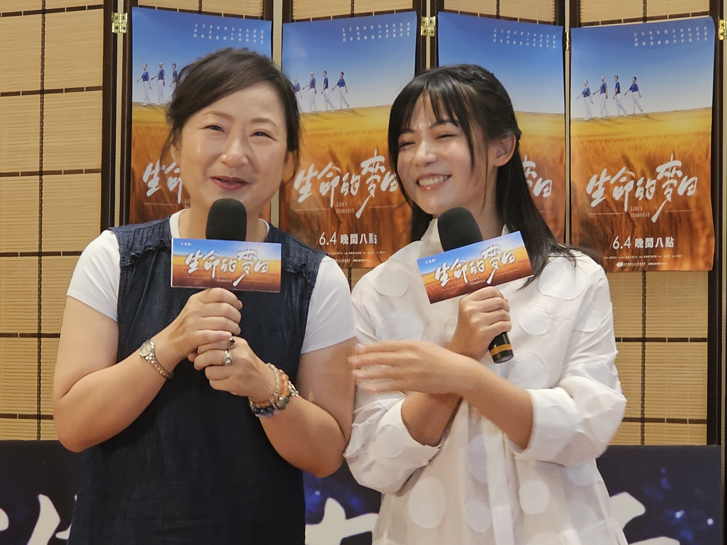 大愛劇《生命的麥田》廖梨伶、顧容慈飾演母女，兩人都有特殊妝