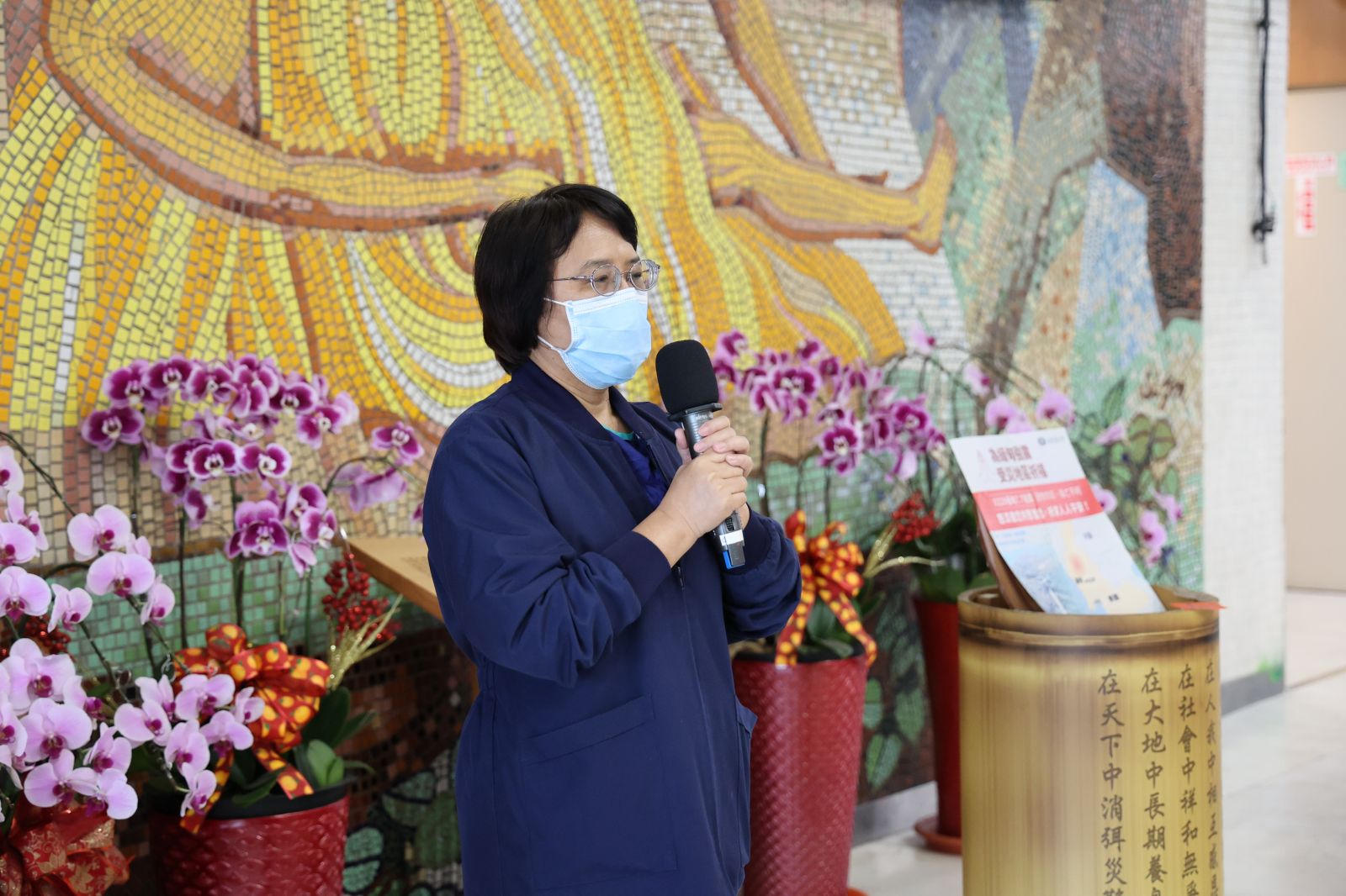 血液透析室護理師李惠媛分享從家鄉仰光獲得的訊息，期待大家也都能匯聚愛心善念，幫助緬甸的災民。