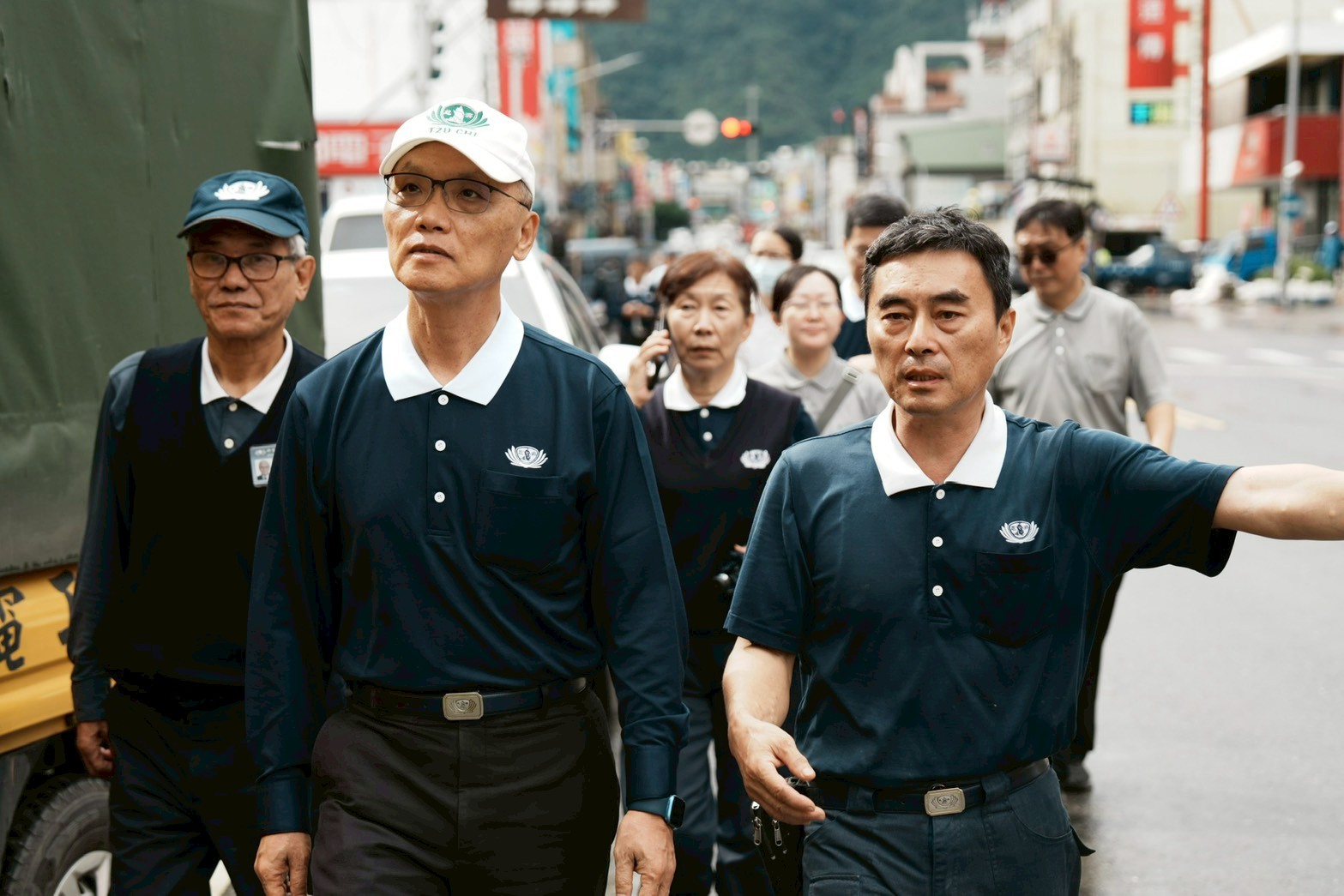 慈濟慈善事業基金會顏博文執行長11月13日到蘇澳災區勘災。