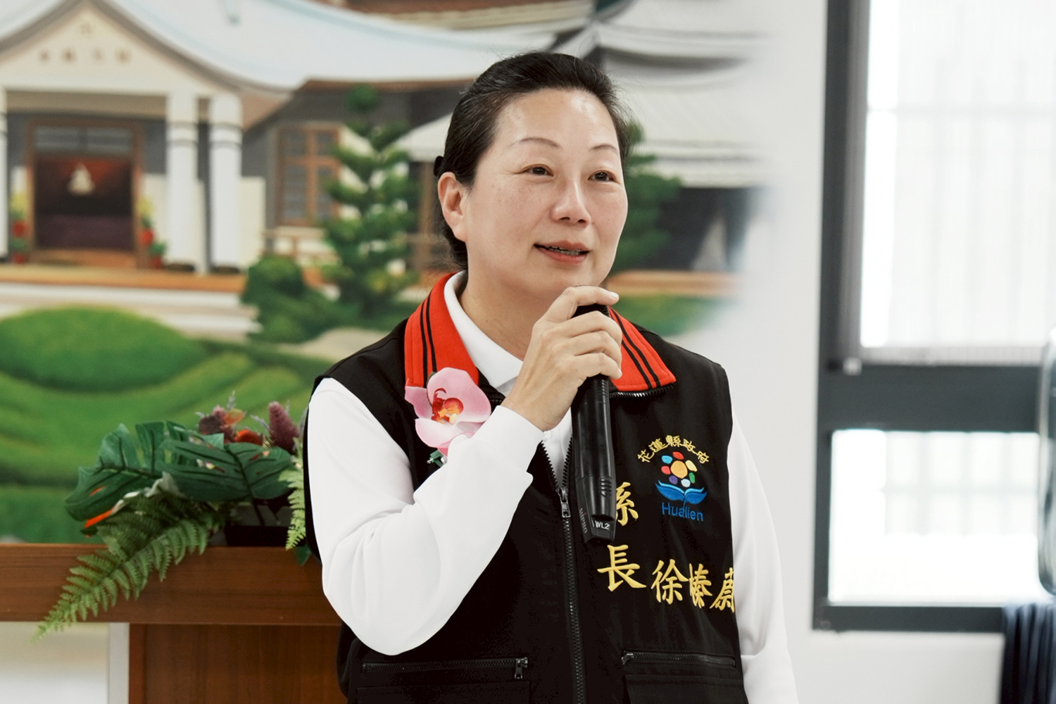 花蓮縣長徐榛蔚感恩來自十方大德的協助,感恩慈濟作為後盾。