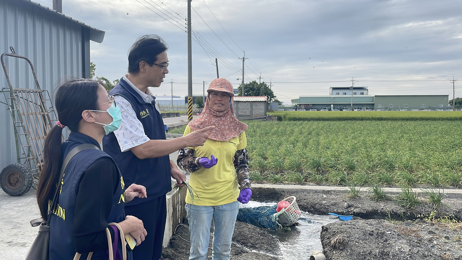 阮金紅分享其種植韭菜花20年的經驗。