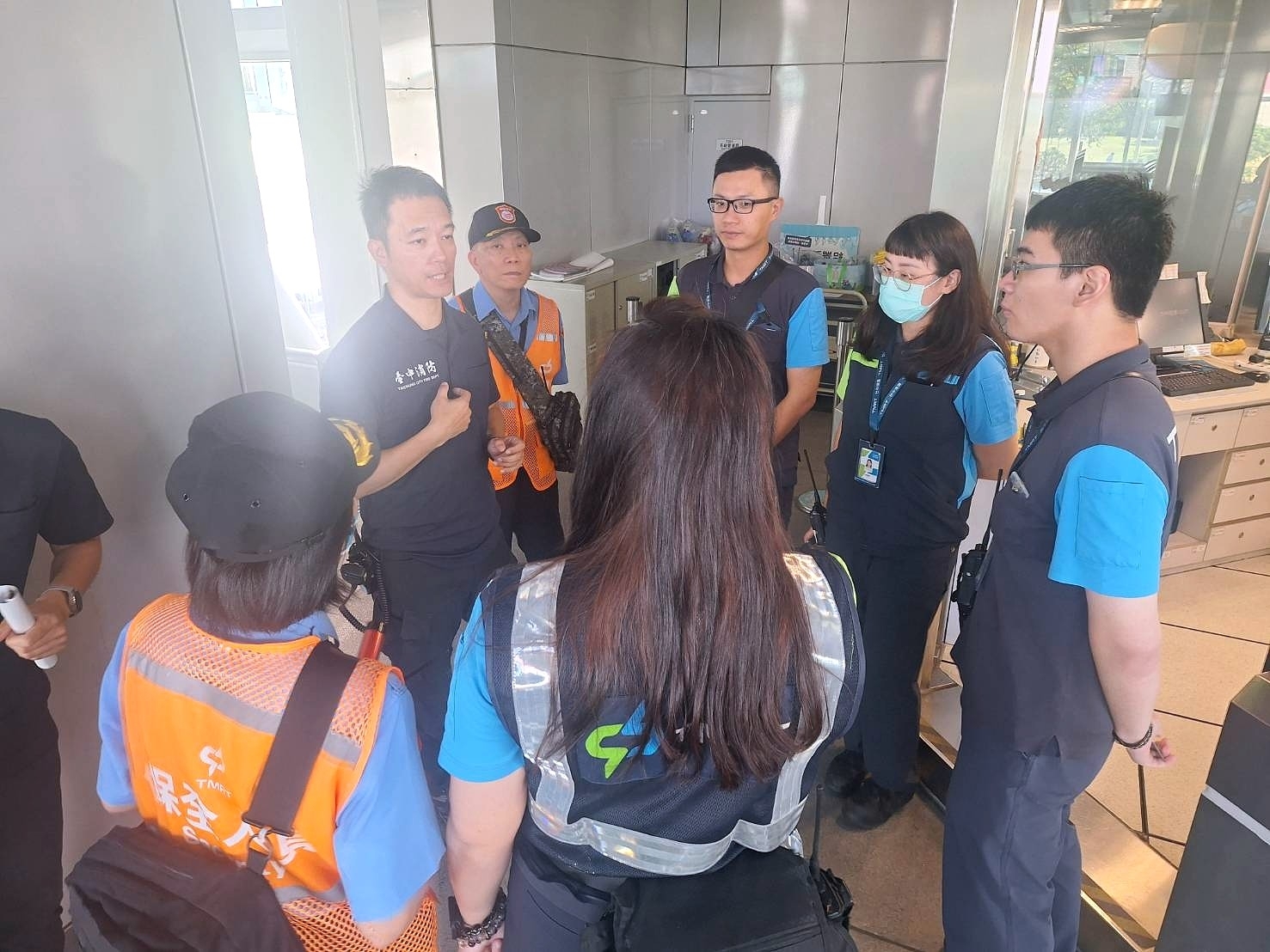 中捷公司邀請各轄區消防分隊共同參與車站消防組訓