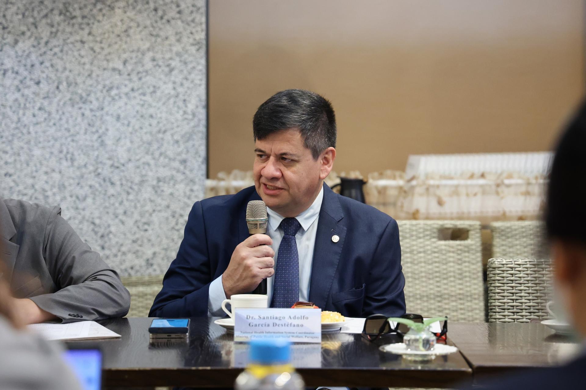巴拉圭衛生福利部全國醫療資訊系統協調人 García 醫師說，期待能借鏡臺灣在災難應變系統與遠距醫療的經驗，強化巴國的醫療應變與資訊管理效能。