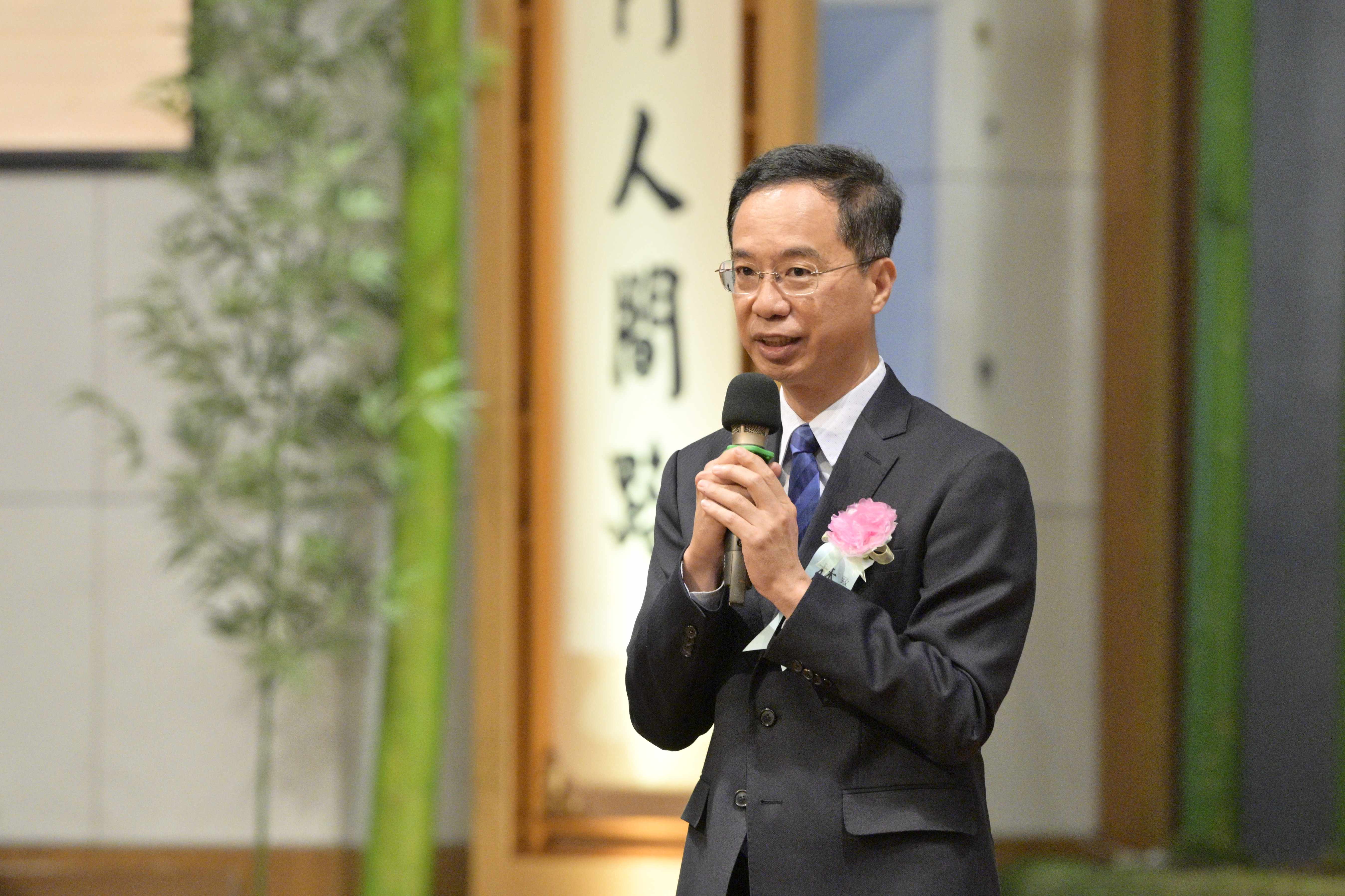 致理科技大學副校長林國榮也表達祝福，感恩慈濟舉辦充滿意義的活動，讓新芽的種子在愛與感恩中茁壯，啟發善良的光輝。