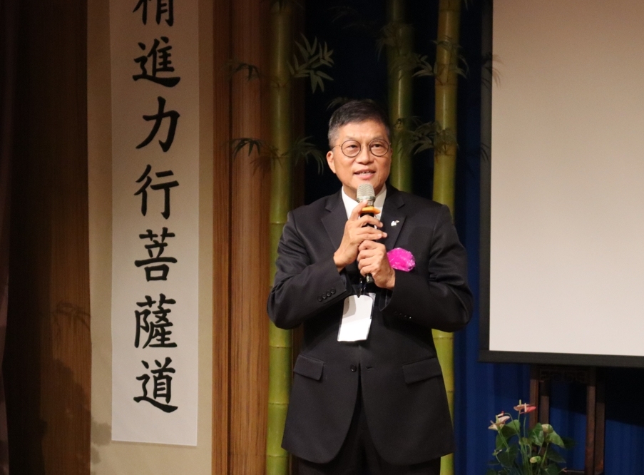 慈濟基金會副執行長劉效成致詞表示，新芽獎學金不僅是一份獎助，更是一份希望的傳遞。
