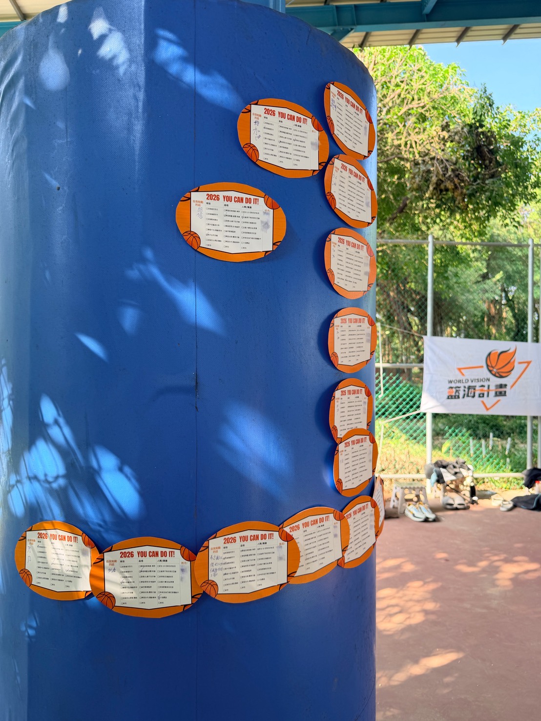 訓練前,球員們寫下自己對於籃球的目標以及期待。