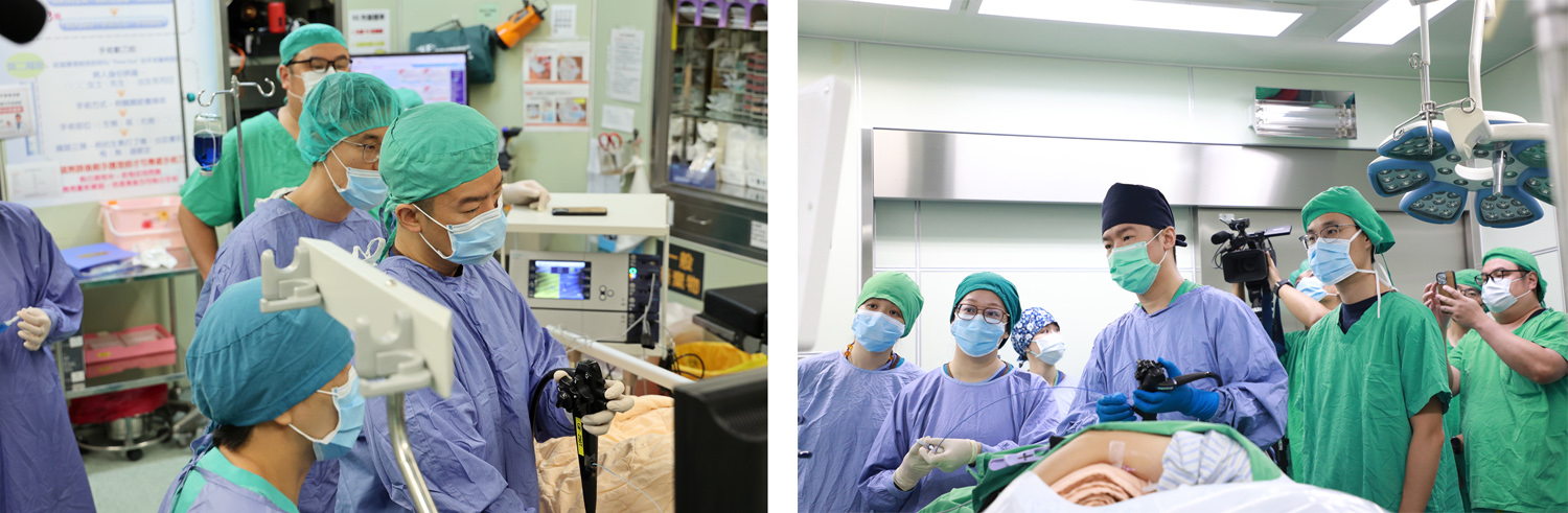 花蓮慈濟醫院內視鏡進階治療科主任簡錫淵醫師帶領醫療團隊進行與日本醫療同等級、接近顯微手術的「經內視鏡黏膜下剝離術(ESD)」。