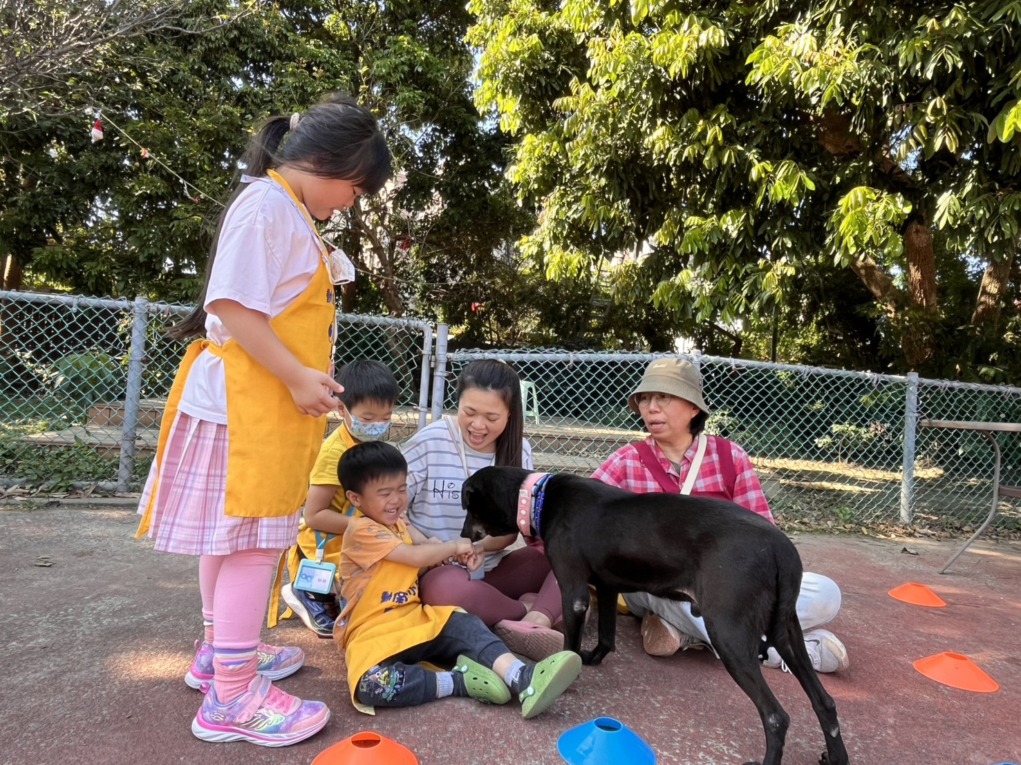 與狗互動初體驗。