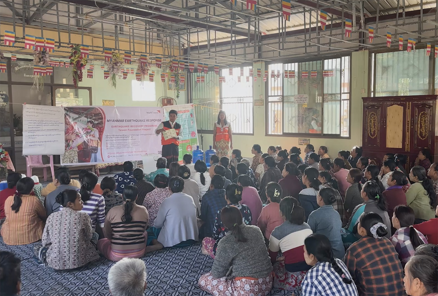 世界展望會在緬甸的災區工作強調性別包容與平等，受益人數中有半數是兒童和婦女。（照片提供／台灣世界展望會）