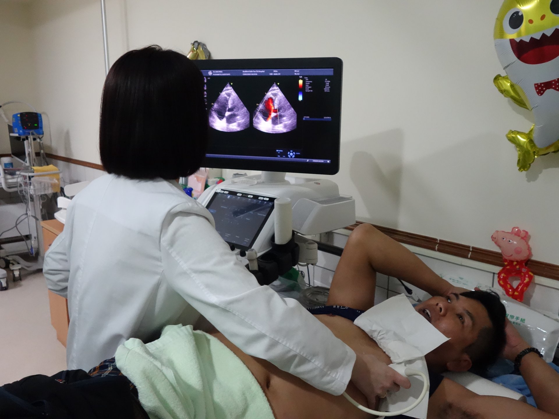 蘇先生術後心臟超音波檢查，已看不到廔管血流。