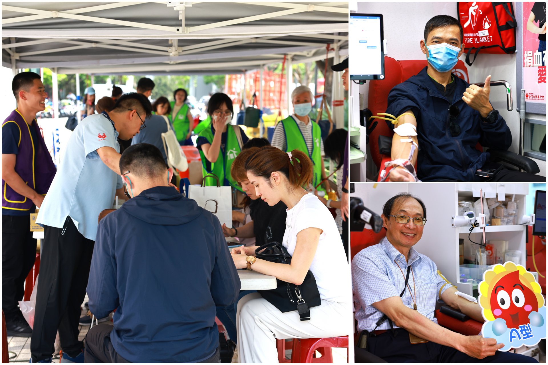 活動結合捐血行動，成功募集上百袋熱血。 