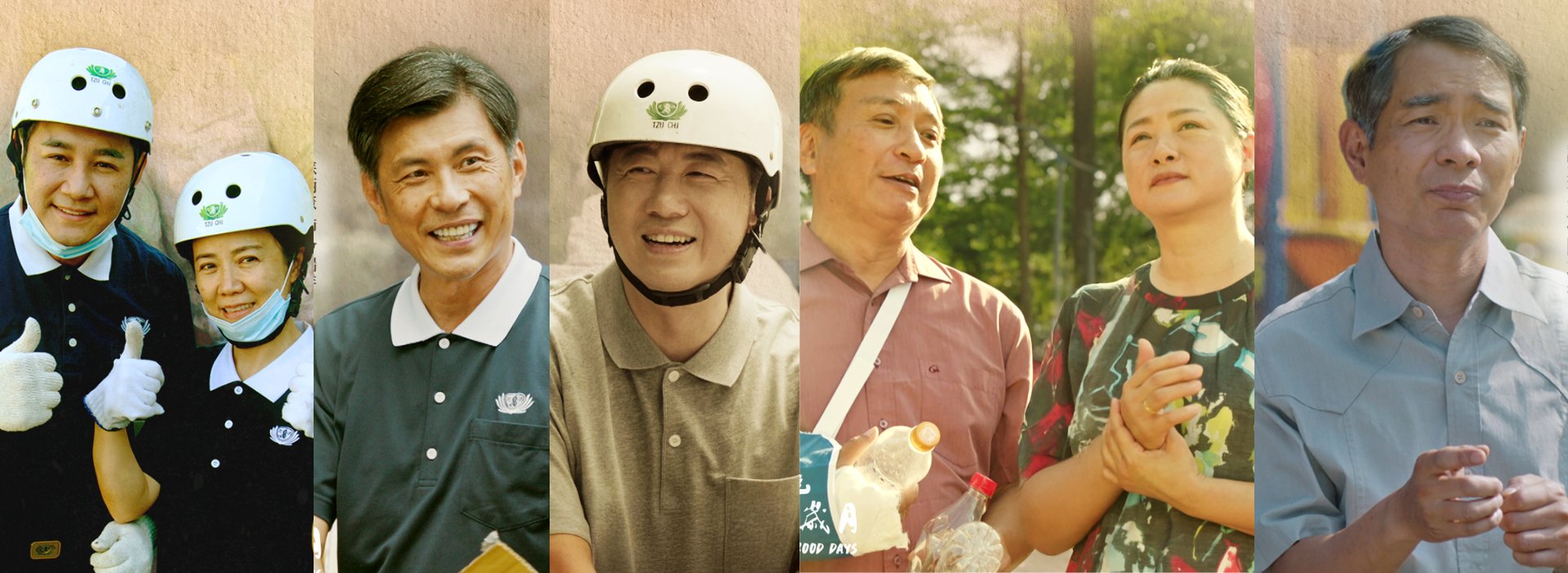 大愛劇《臥龍好歲月》資深八點檔群星詮釋環保人生的生命群像。左起：陳熙鋒、陳仙梅、蘇炳憲、吳皓昇、王中平、蘇意菁、謝其文