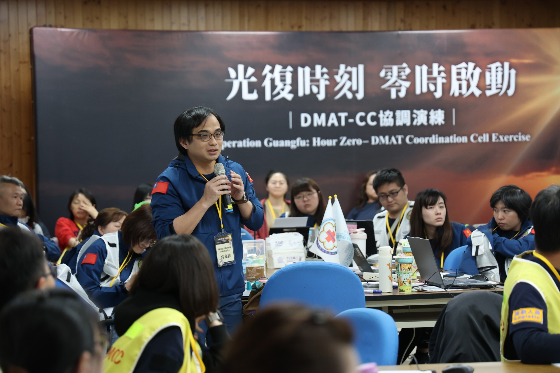 國家級災難醫療救護隊南區執行中心理事長高嘉隆期許iDMAT藉由演習找出運作問題，克服後可以成為更好的災難救援管理工具。