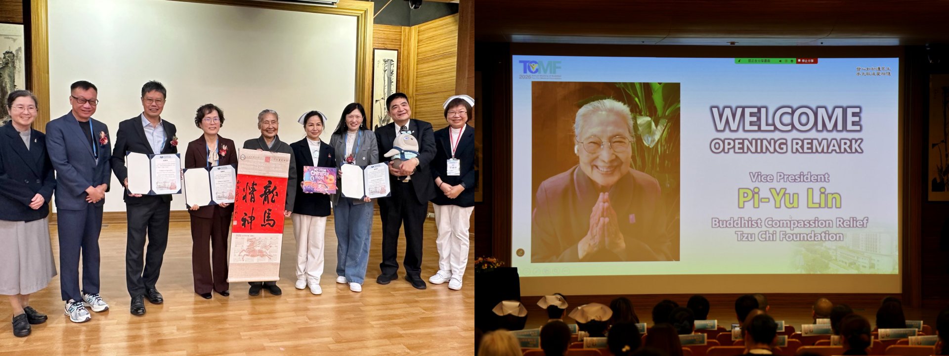 林碧玉副總指出，證嚴法師以「白衣大士」形容護理人員，期許大家心念不空過、聞聲救苦。