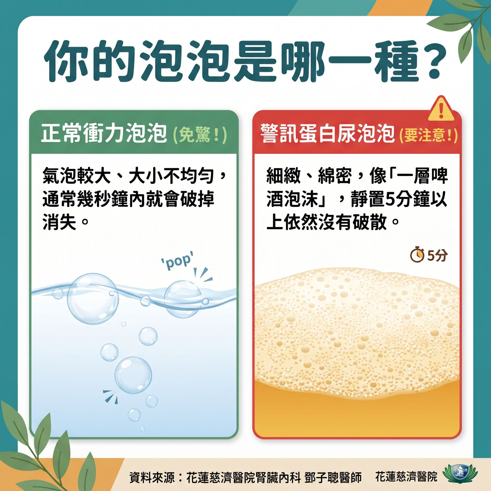 如何分辨泡泡尿