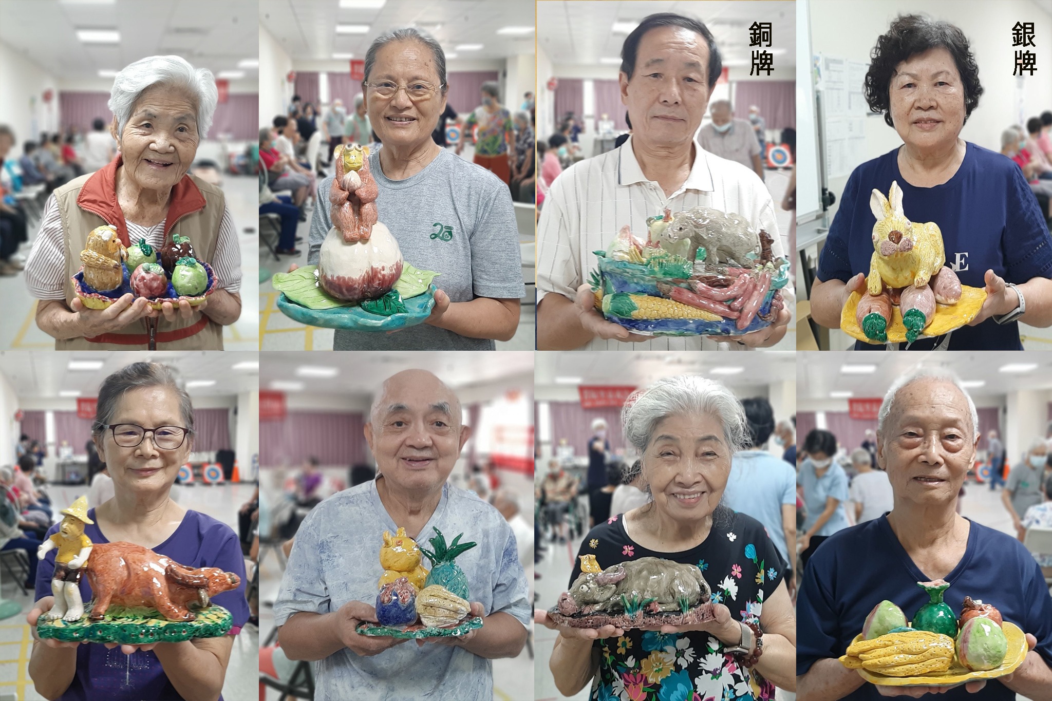 長輩們歡喜呈現自己的作品