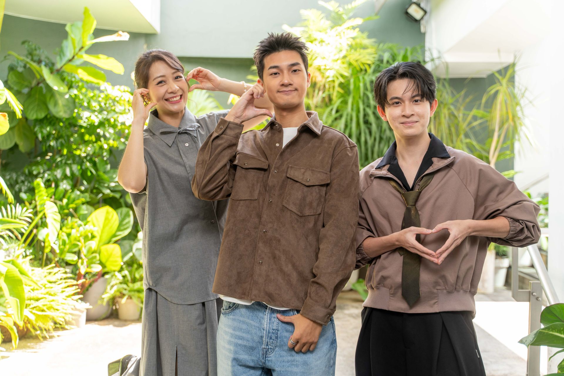 大愛劇《今天愛上我》第一波媒體茶敘。左起:林暉閔、安乙蕎、裴子齊,共同出席。
